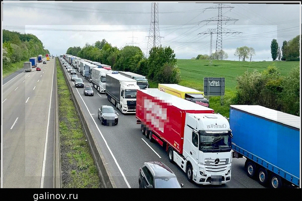 Масштабные пробки на автобане A7 под Касселем из-за дорожных работ